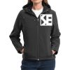 Ladies Textured Hooded Soft Shell Jacket Thumbnail